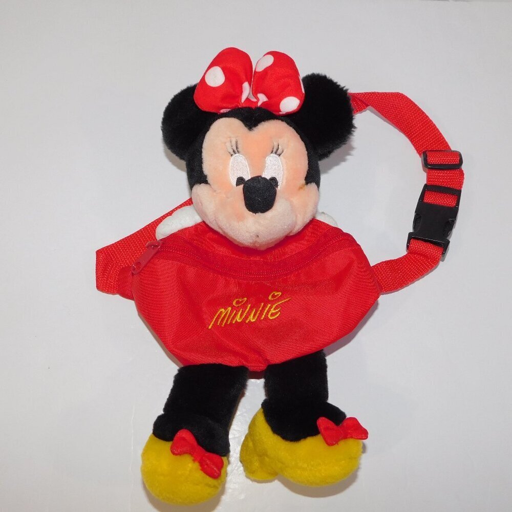 Vintage Disney World Minnie Mouse Fanny Pack waist belt bum Bag Plush kids